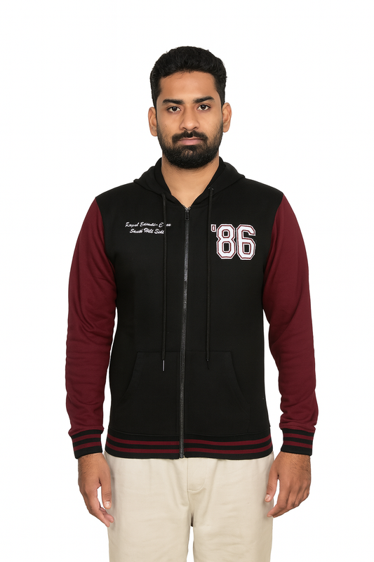 Mens Hooded Full Zipper Sweatshirt