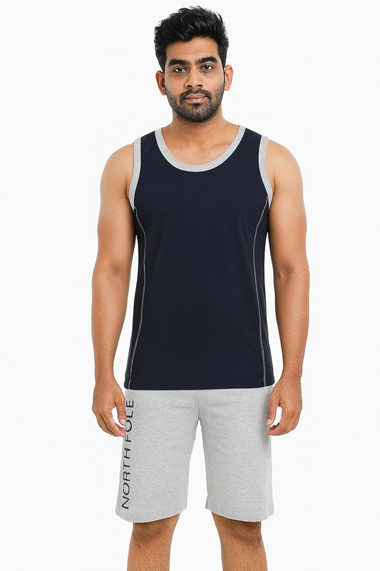 Mens Shorty Set Navy-Grey