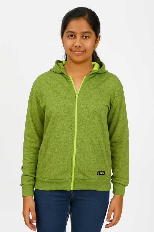 Girls Fleece Full Zipper Sweatshirt