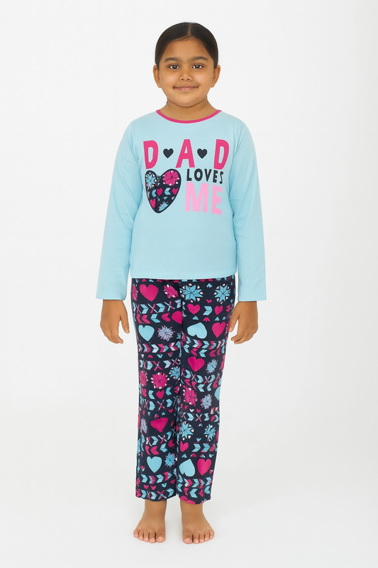 Girls  AOP Pyjama Set