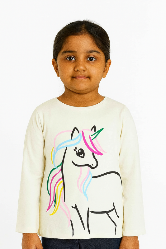 Girls Long Sleeve Printed T-Shirts