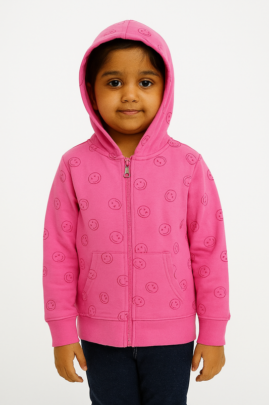 Girls Fleece Full Zipper Sweatshirt