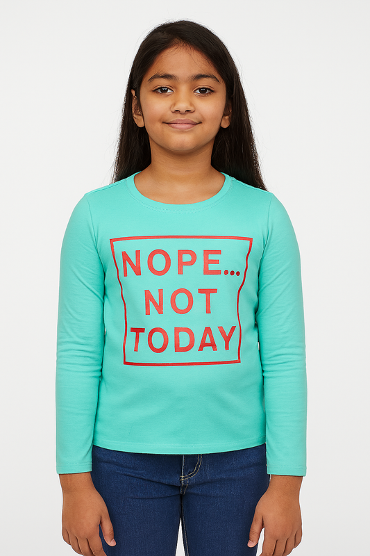 Girls Long Sleeve Printed T Shirt