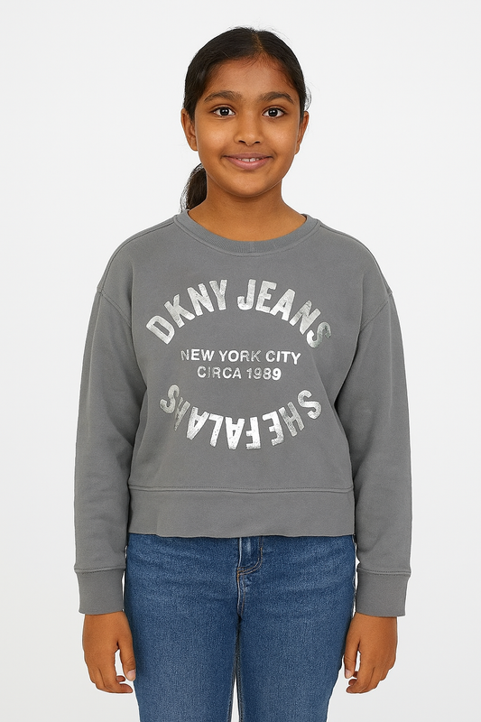 Girls Crew Neck Pullover Sweatshirt