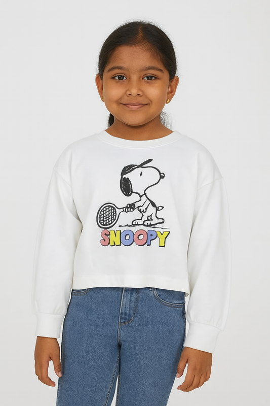 Girls Cropped Sweatshirt