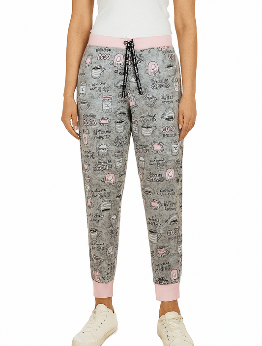 Ladies Grey AOP Lounge Pant