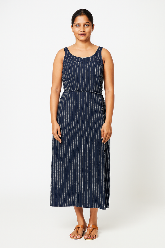 Ladies Sleeveless Long Woven Dress