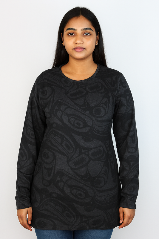 Ladies Printed Long Sleeve Top
