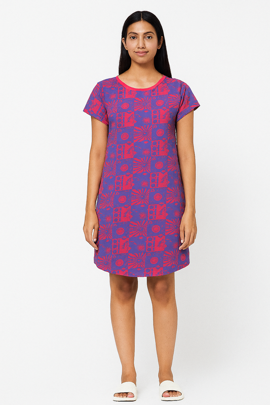 Ladies Printed Nightshirt