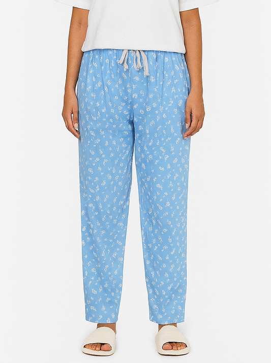 Ladies Blue Aop Lounge Pant