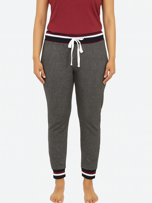 Ladies Junior French Terry Joggers Charcoal Melange