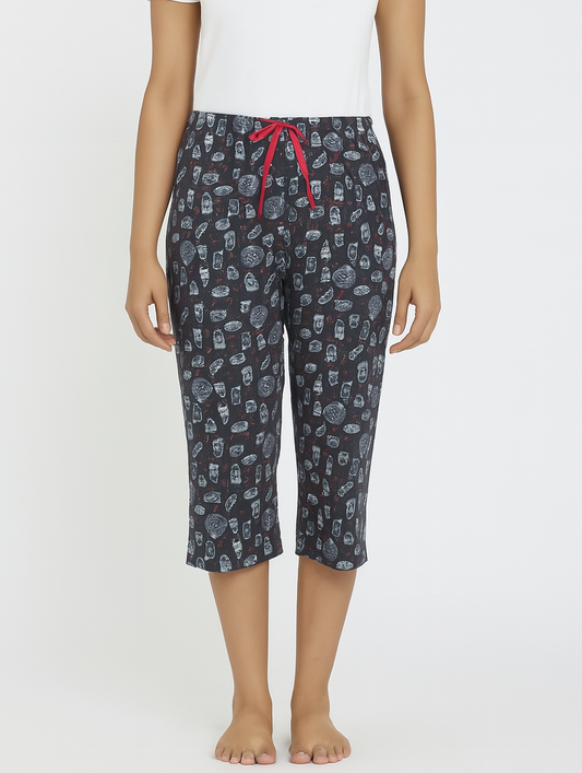 Ladies Printed Capri