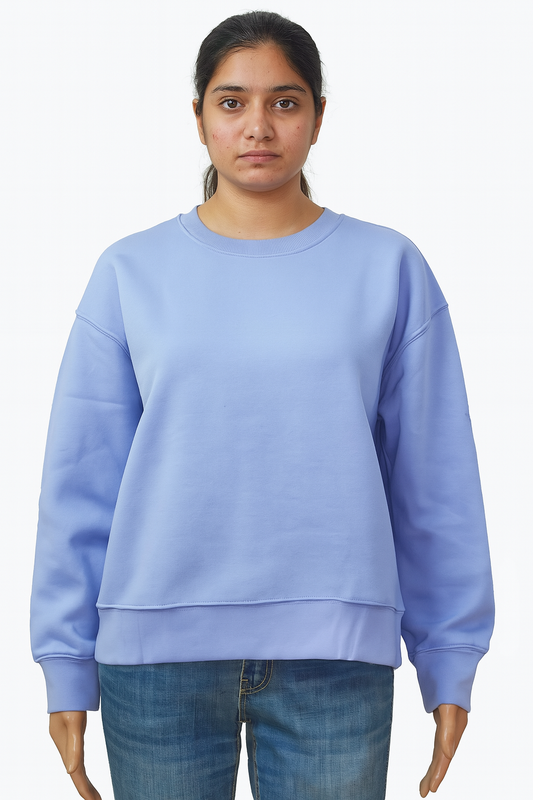 Ladies Blue Pullover Sweatshirt