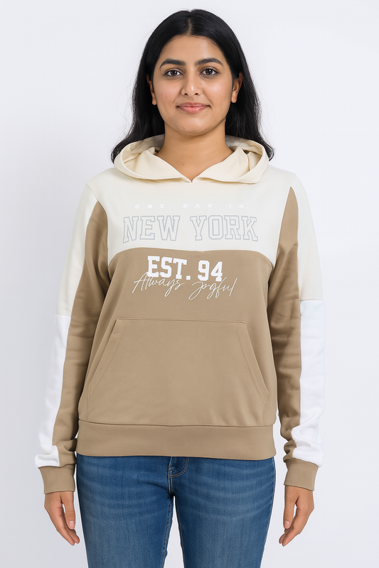 Ladies Hooded Pullover Sweatshirt