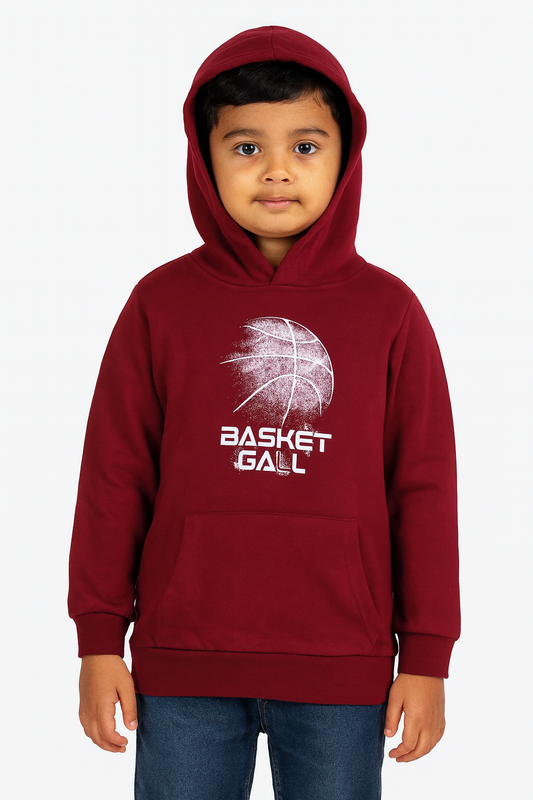 Boys Hooded Pullover Sweatshirt Wine