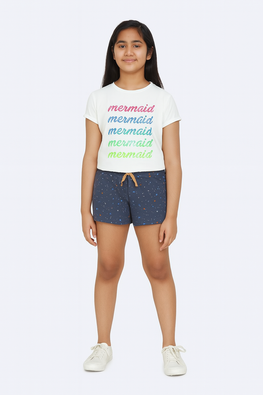 Girls Short Sleeve Printed T Shirt