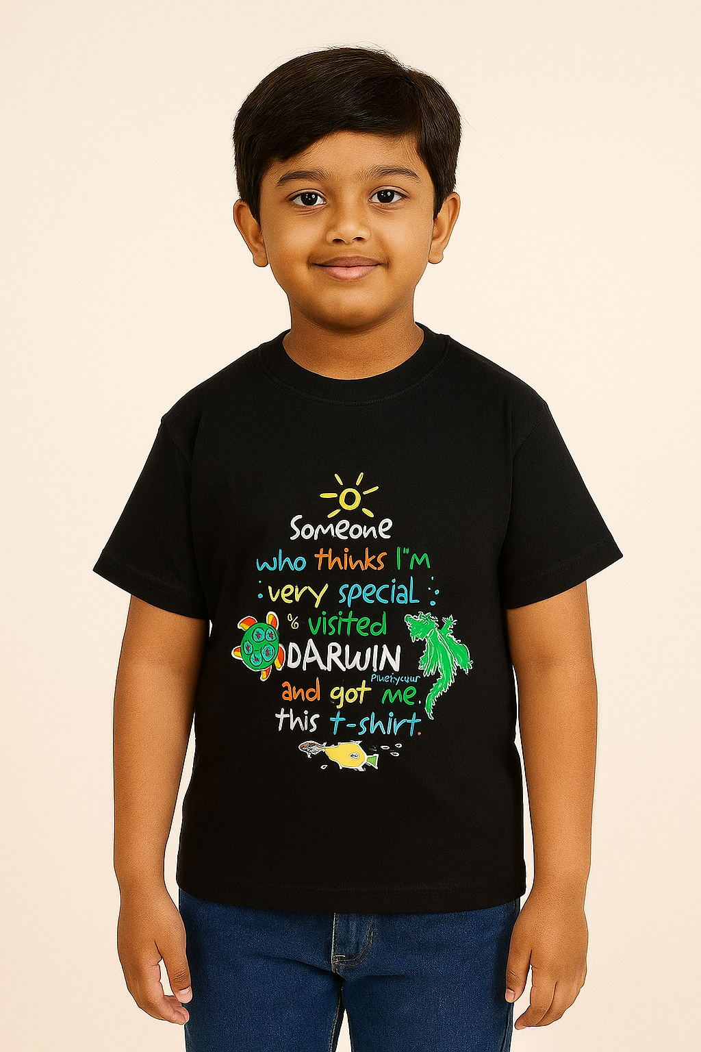 GOOSES Boys Printed T Shirt Navy