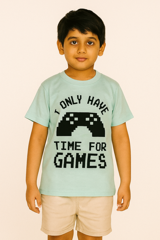 Boys Printed T Shirt Mint