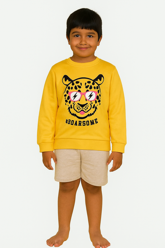 Boys Yellow Pullover Sweatshirt