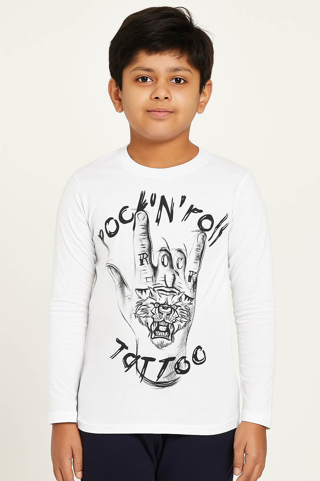 Boys Long Sleeve T Shirt | White