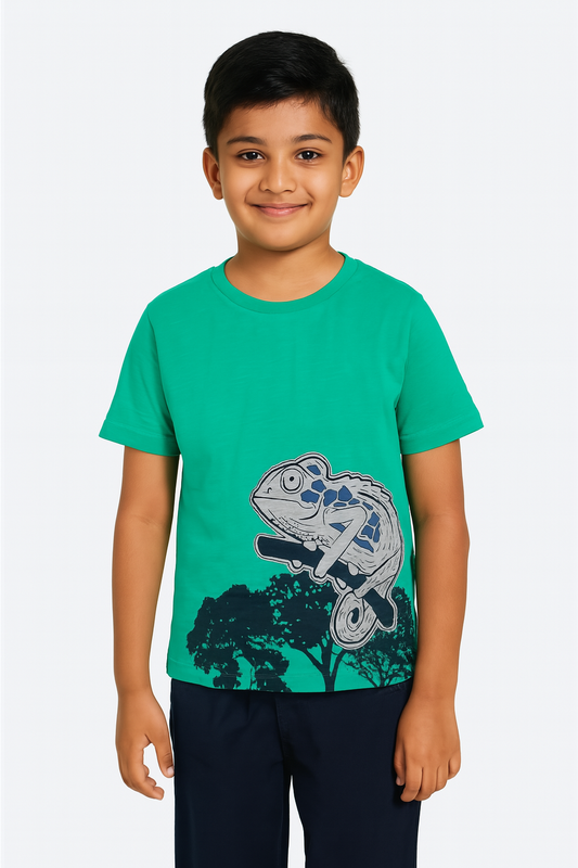 Boys Applique Green Tshirt