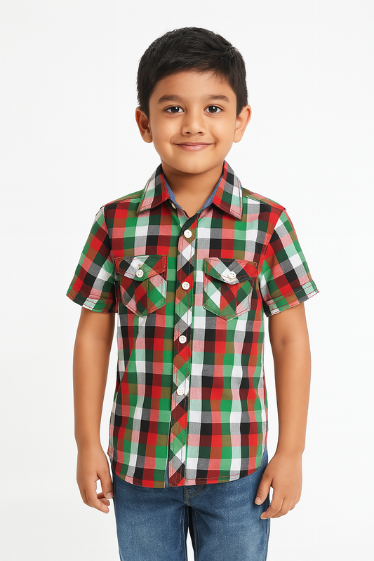 Boys Checked Woven Shirts