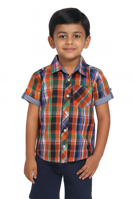Boys Checked Woven Shirts