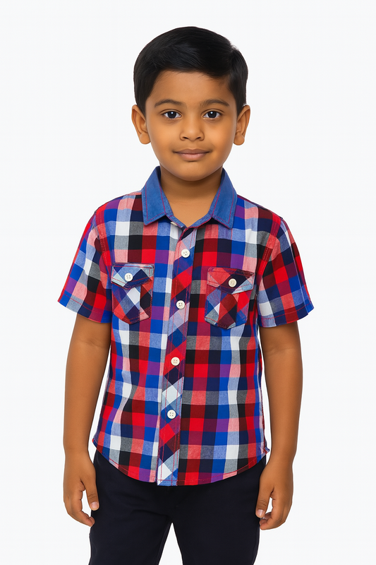 Boys Checked Woven Shirts