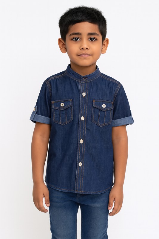Boys Denim Shirt Blue
