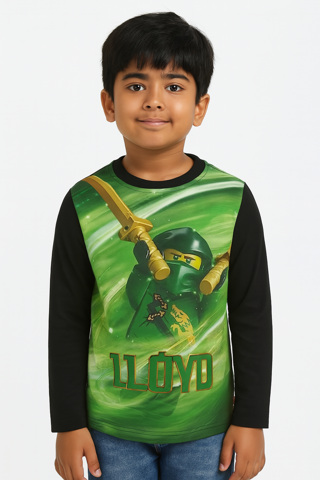 Boys Sublimation Printed T Shirt Green