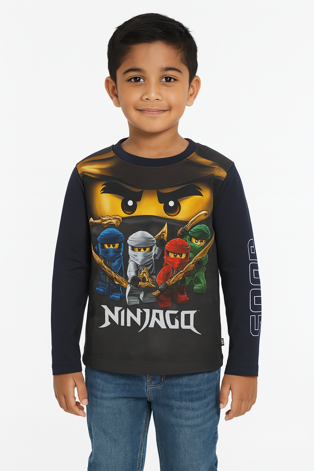Boys Sublimation Printed T Shirt Black