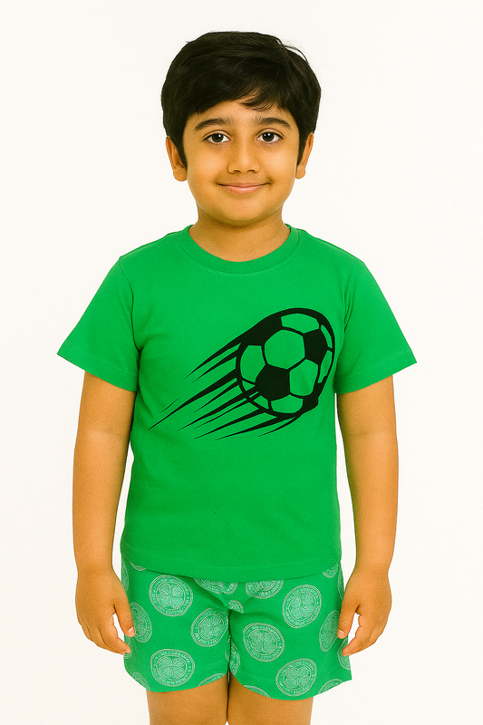 Boys Printed Shorty Set