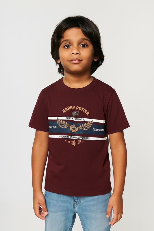 Boys Burgundy T Shirt