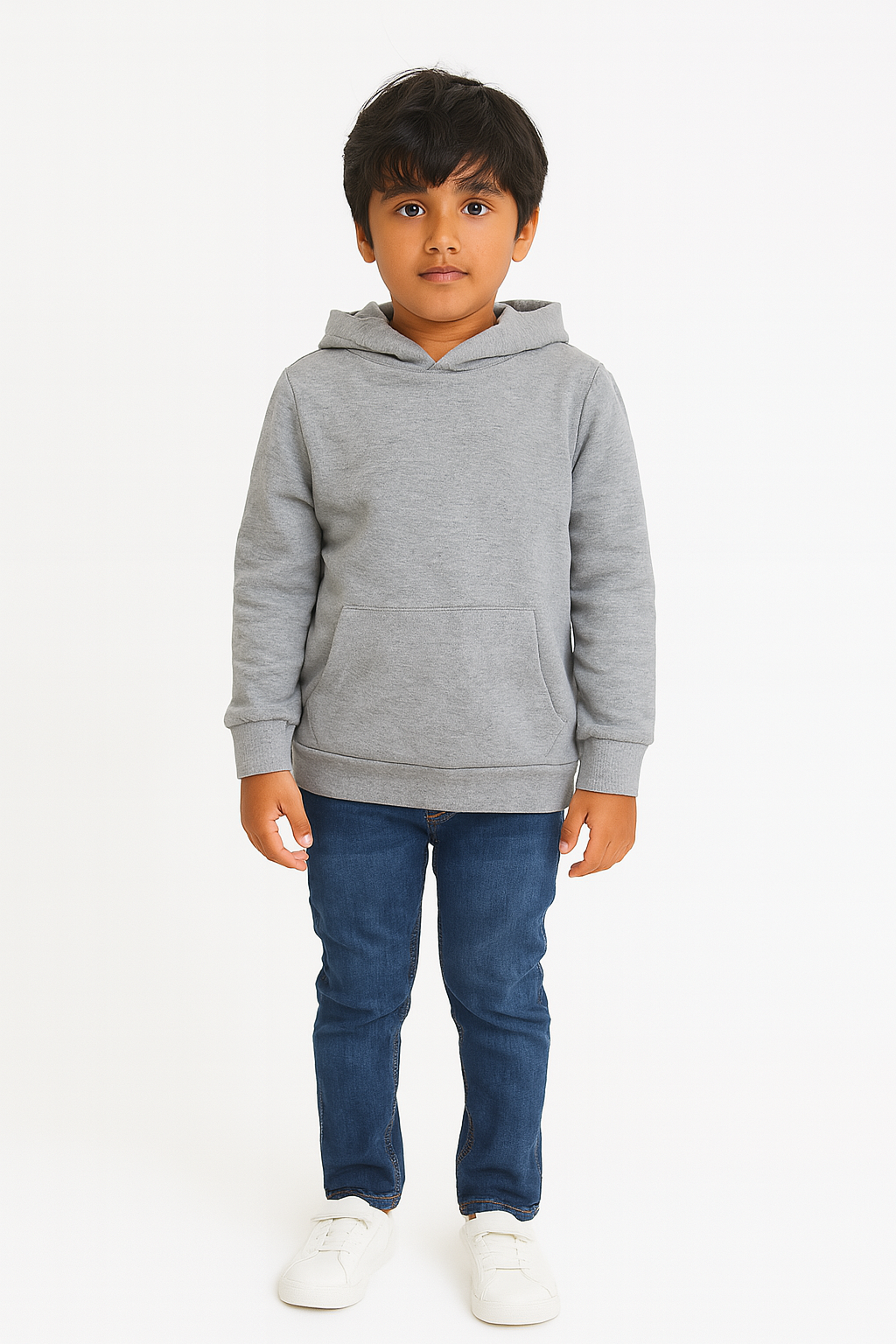 Boys Pullover Sweatshirt Grey Melange