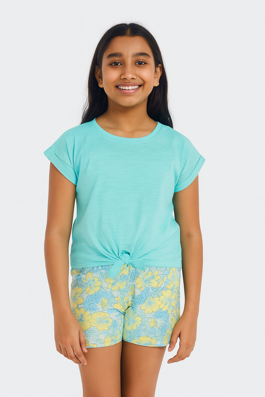 Girls Printed Shorty Sets
