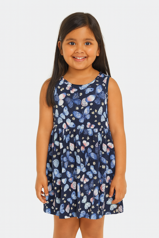 Girls Printed Knit Dress