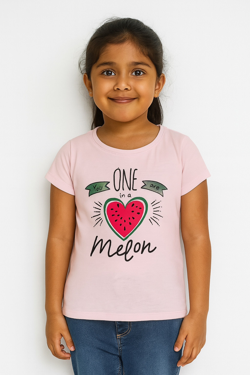Girls Printed Top Pink