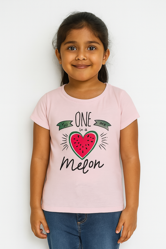 Girls Printed Top Pink