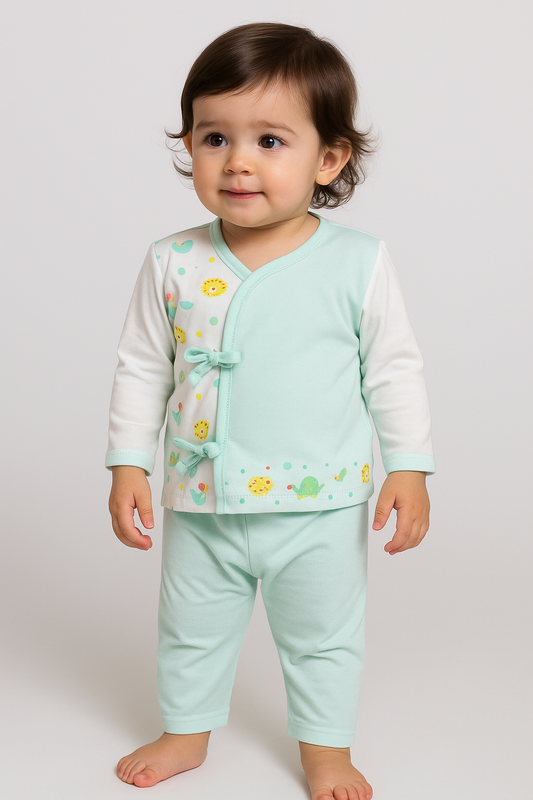 Q-Club Baby Girls Printed Pyjama Set