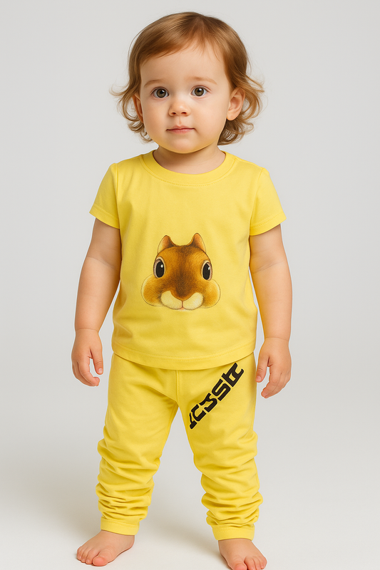 Q-Club Baby Girls Printed Pyjama Set