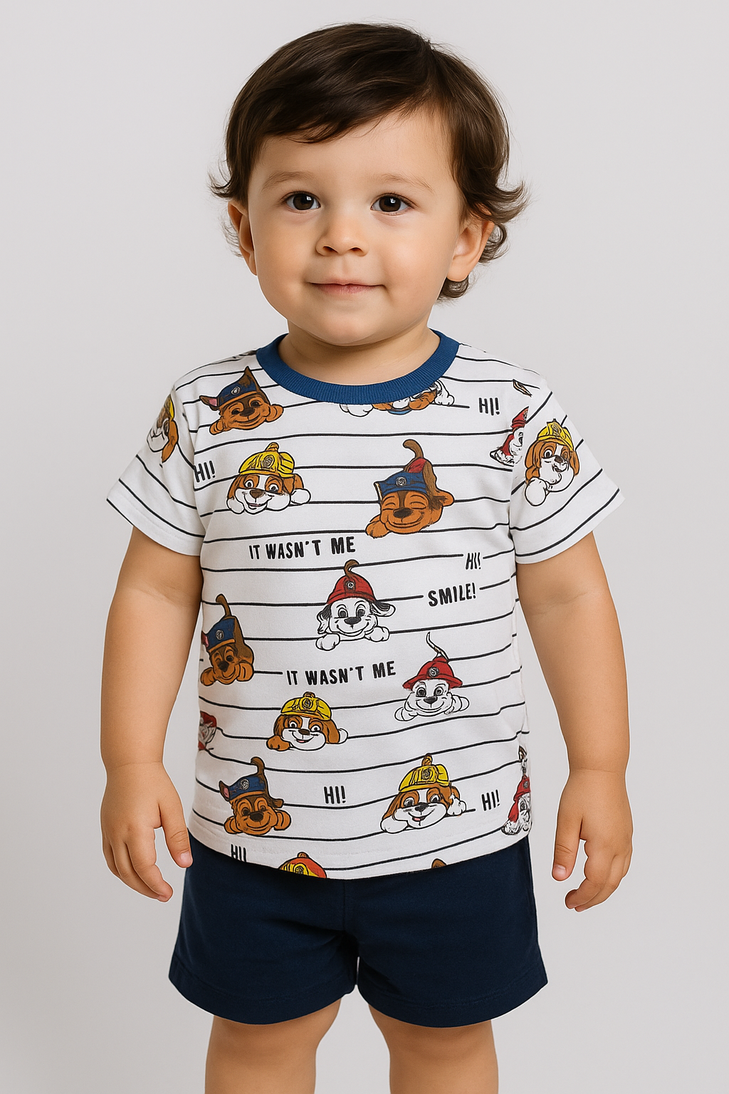 Baby Boys Printed T Shirt White