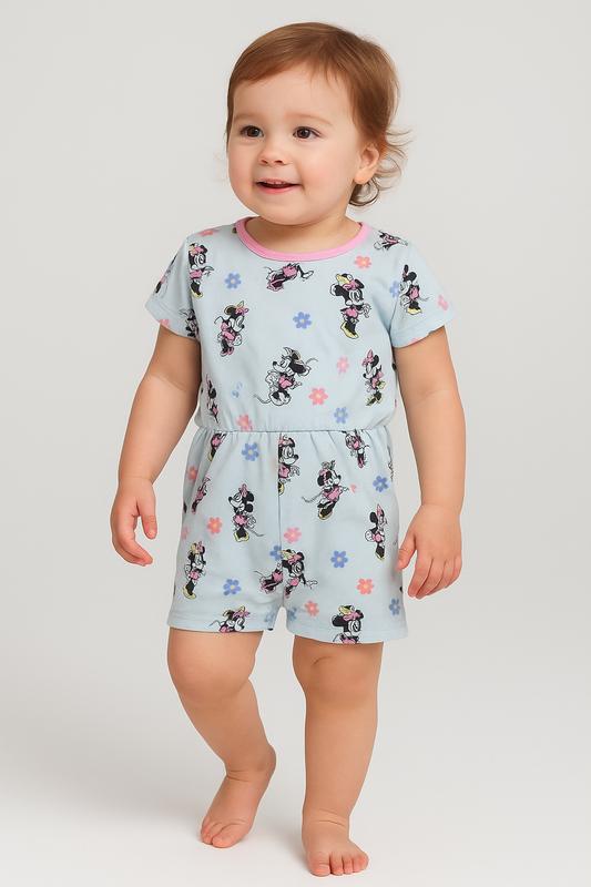 Baby Girls Printed Dungaree