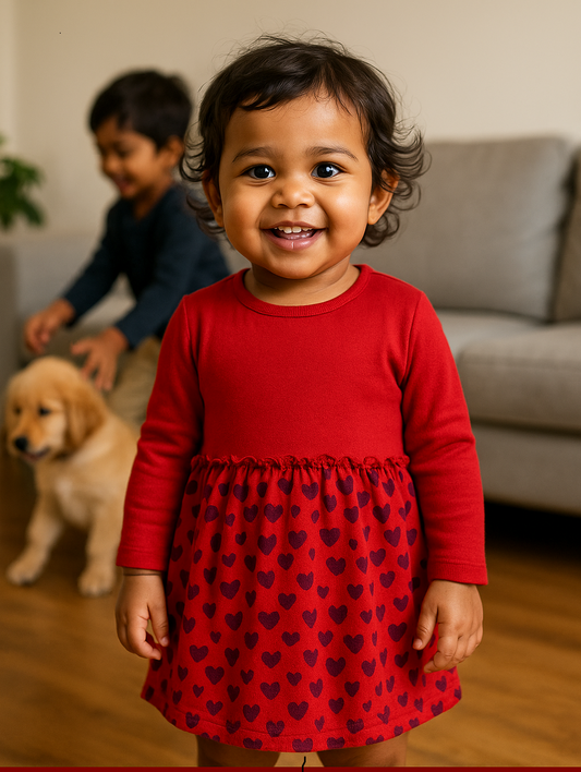 Bpc Girls Fleece Winter Dress