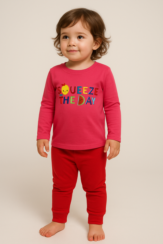 Girls Printed Pyjama Set