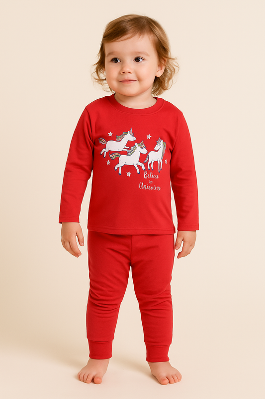 Girls Printed Pyjama Set