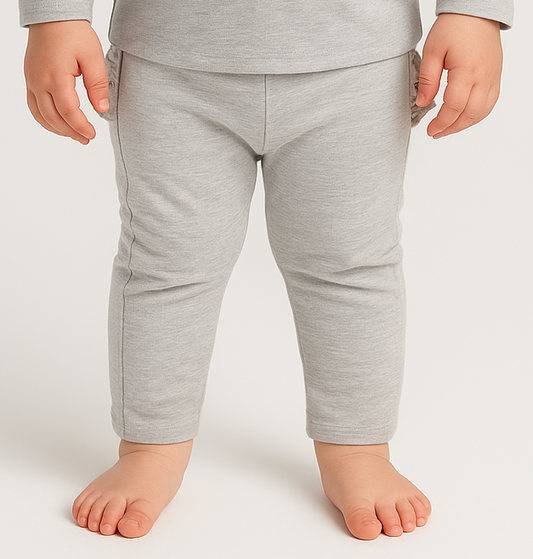 BABY GIRLS LEGGING WITH RUFFLE TRIMS