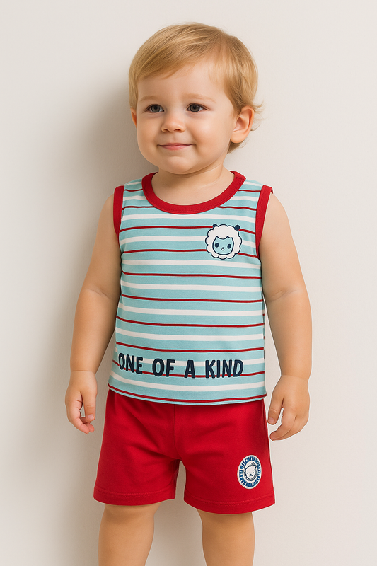Baby Boys Printed Shorty Set