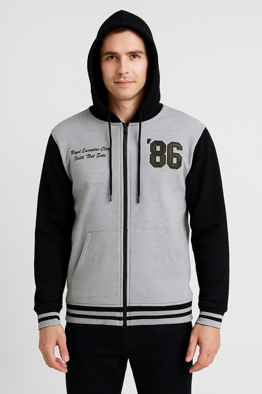 Mens Hooded Full Zipper Sweatshirt