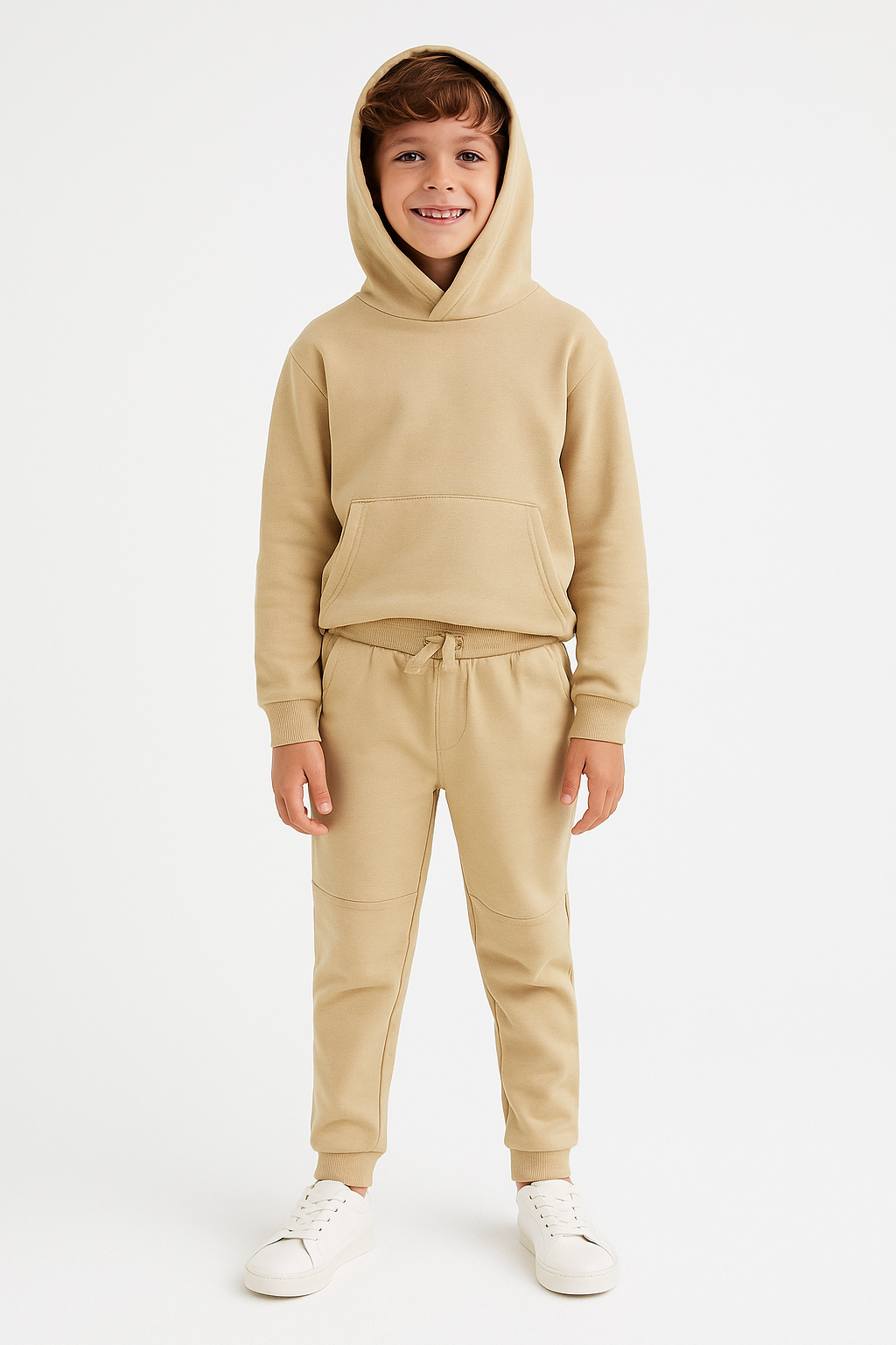 Boys Jogging Sets Sweatshirt and Joggers Beige