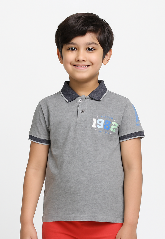 Boys Polo Grey